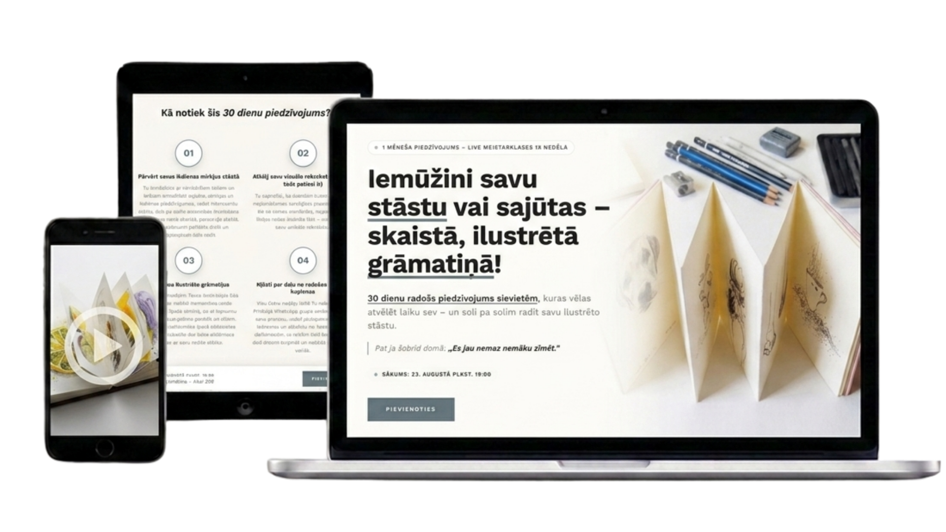 Ilustrētās grāmatiņas piemērs — Sava stāsta grāmatiņa